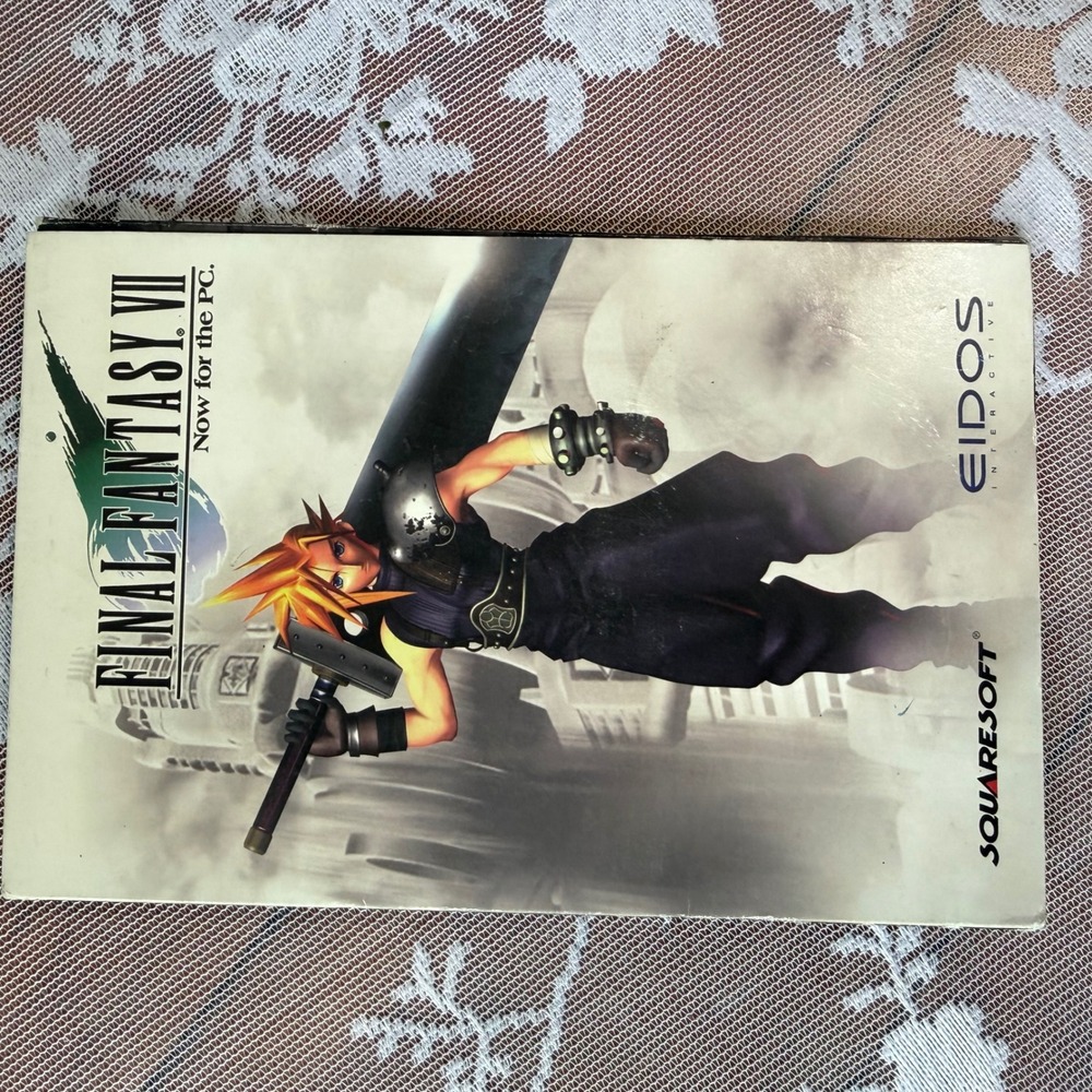 UNTESTED Eidos Final Fantasy VII PC Game Big Box 1998 3-Disc Set Manual Complete
